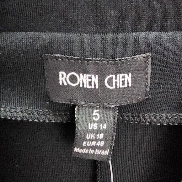 Ronen Chen Black Cropped Cardigan Size 14 - Picture 7 of 9